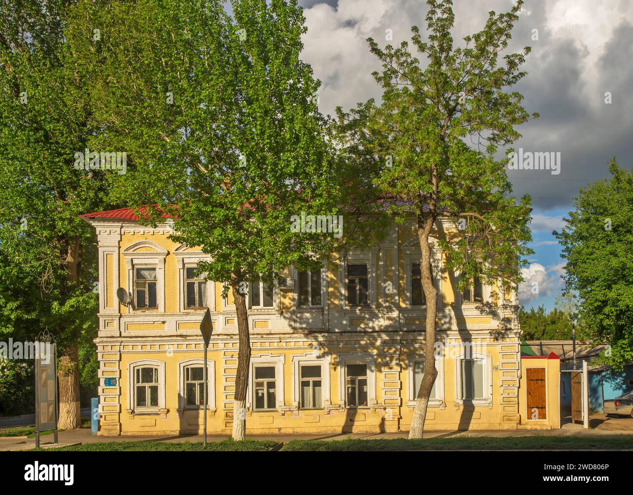 Historisches Haus in Oral. Kasachstan Stockfoto