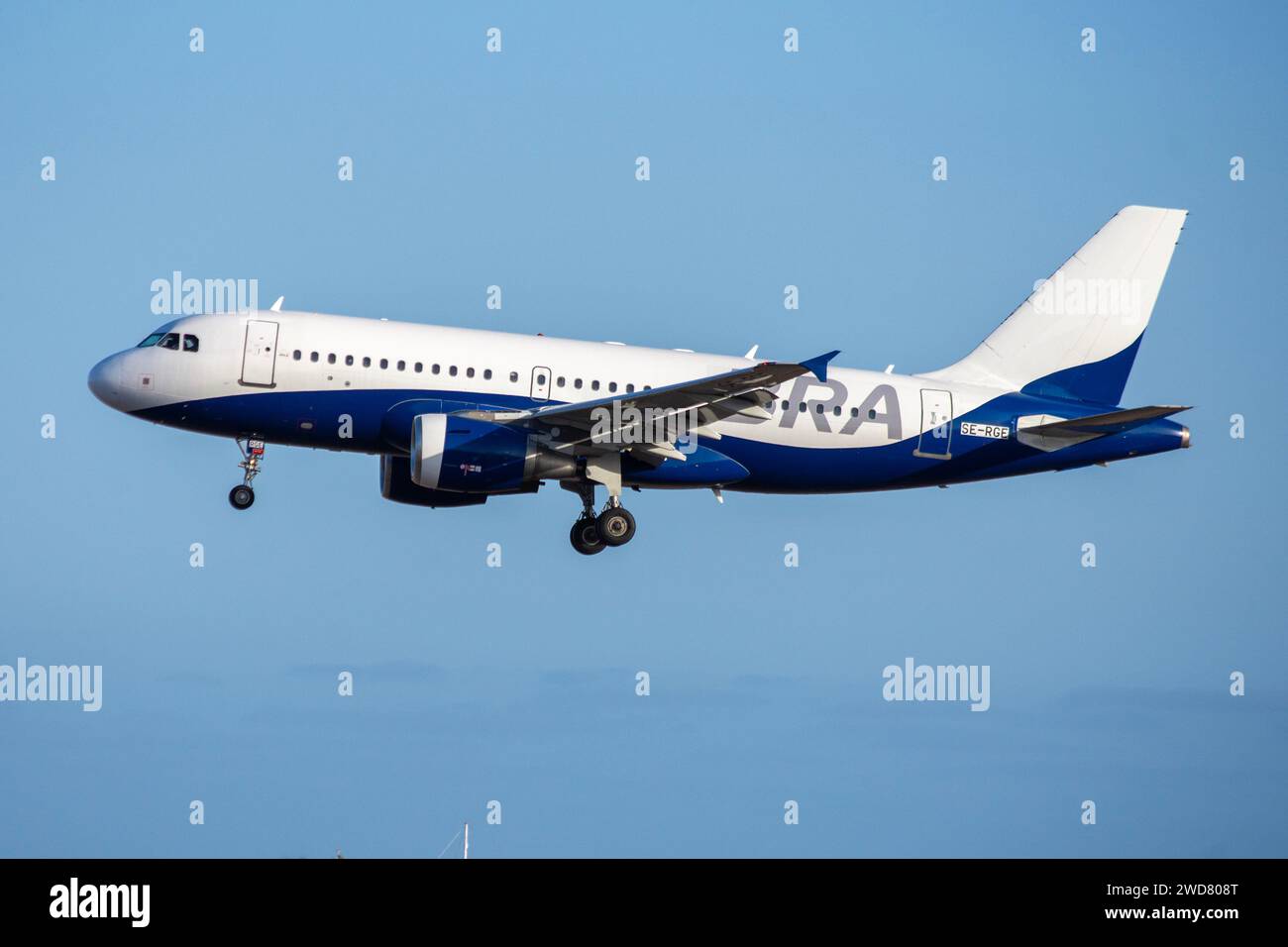 Airbus A319 Flugzeug der Fluggesellschaft Braathens International Airways Stockfoto