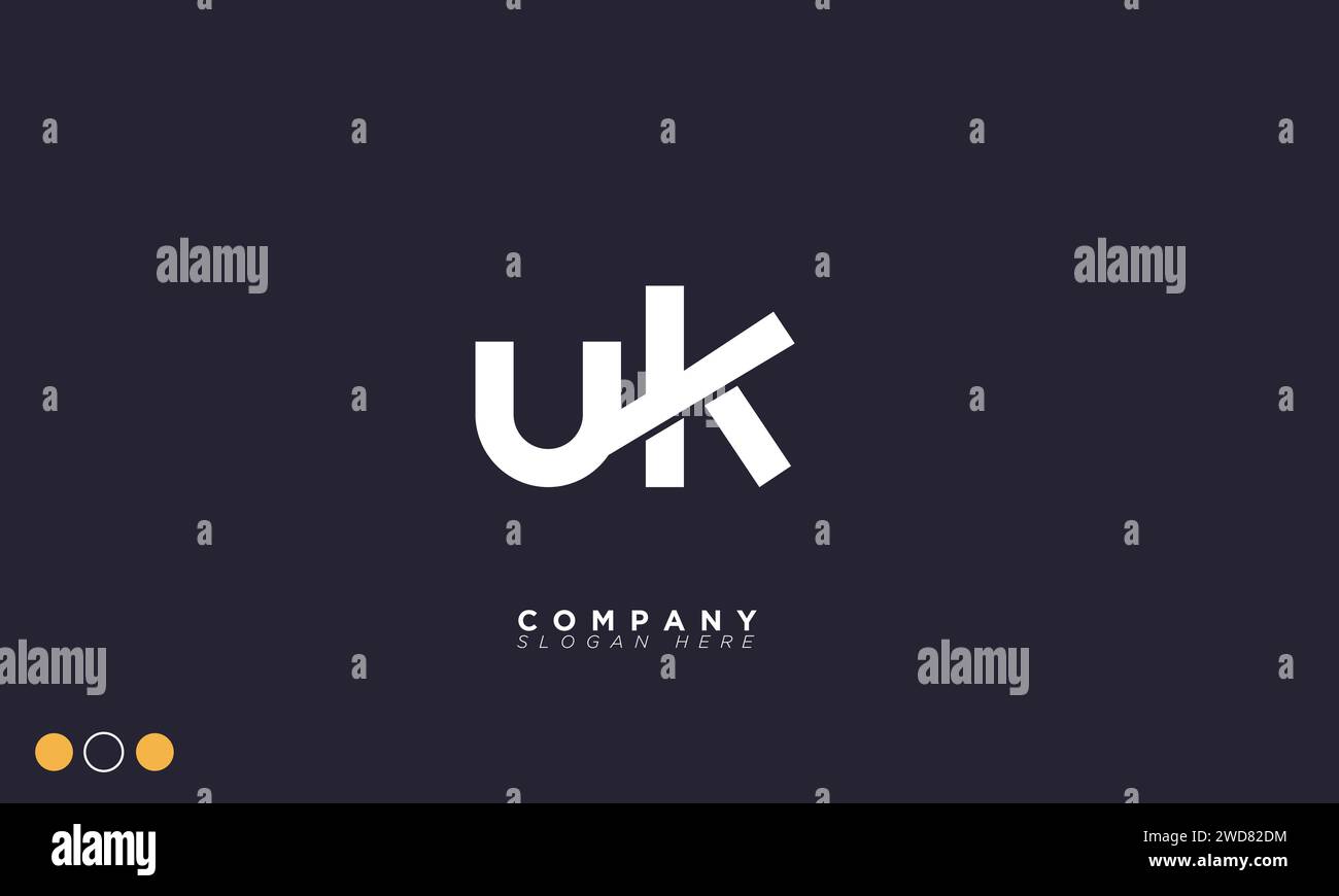 UK Alphabet Letters Initials Monogram Logo Stock Vektor