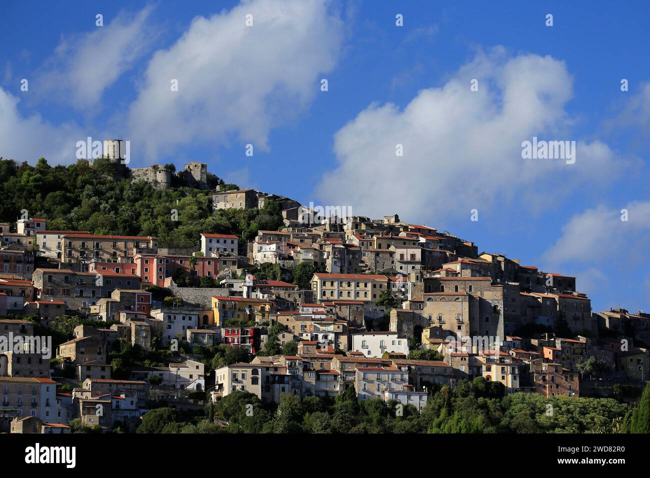 Pietravairano, italienische Bergstadt in der Provinz Caserta, Region Kampanien. Stockfoto