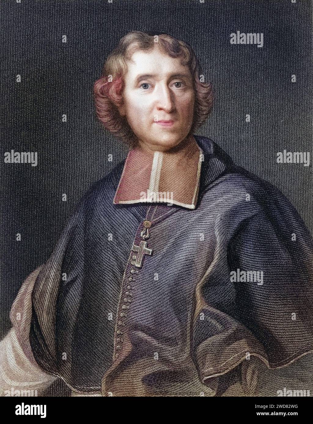 Francois de Salignac de la Mothe Fenelon 1651-1715. Französischer Erzbischof, Theologe und Literat. Aus dem Buch Gallery of Portraits, 1833., Historisch, digital restaurierte Reproduktion von einer Vorlage aus dem 19. Jahrhundert, Datum nicht angegeben Stockfoto
