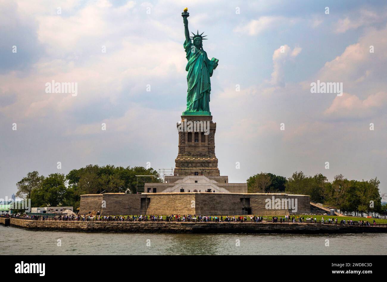 New York City: Freiheitsstatue in Manhattan Stockfoto