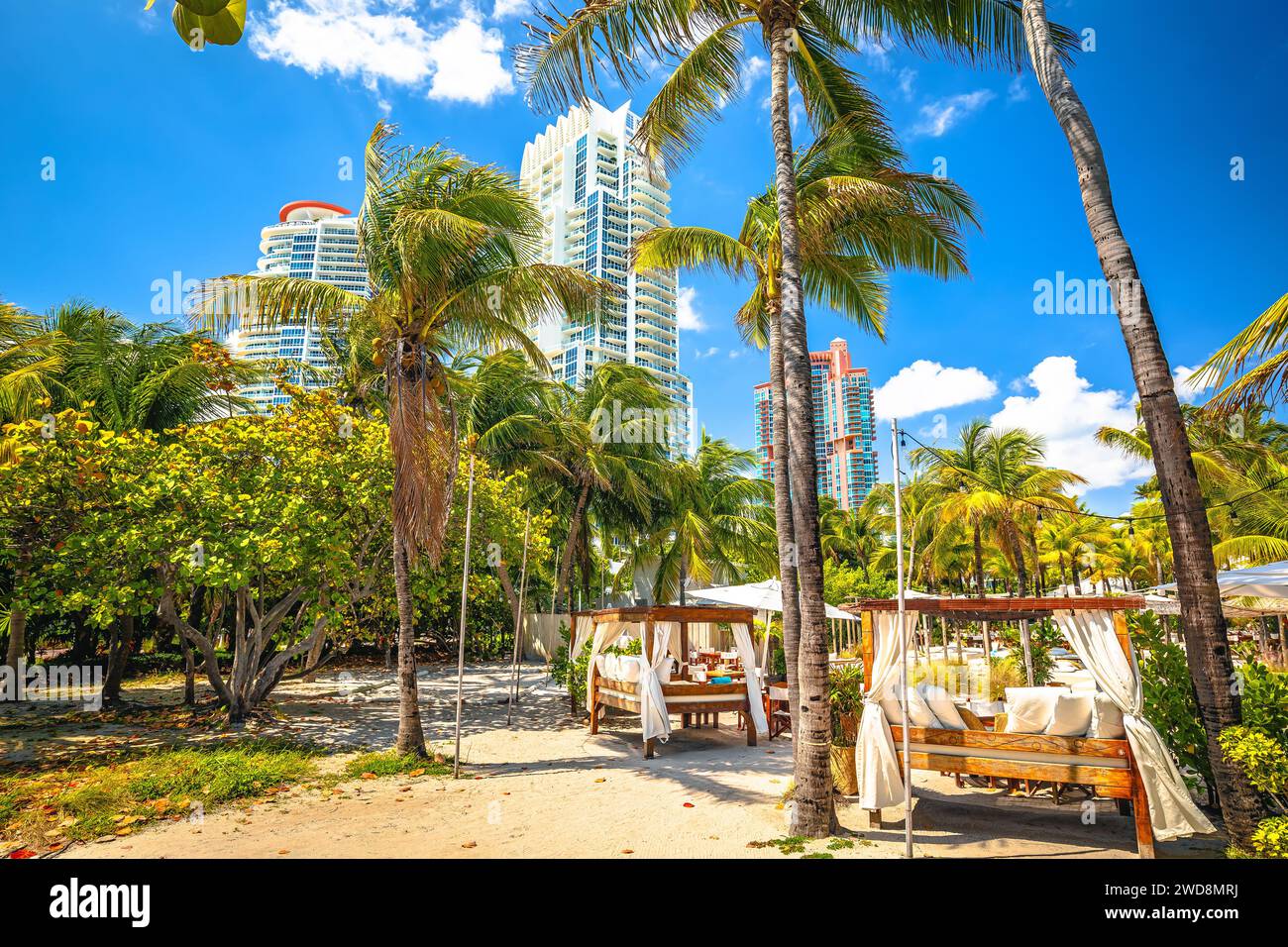 Miami South Beach Park View, Bundesstaat Florida in den Vereinigten Staaten von Amerika Stockfoto