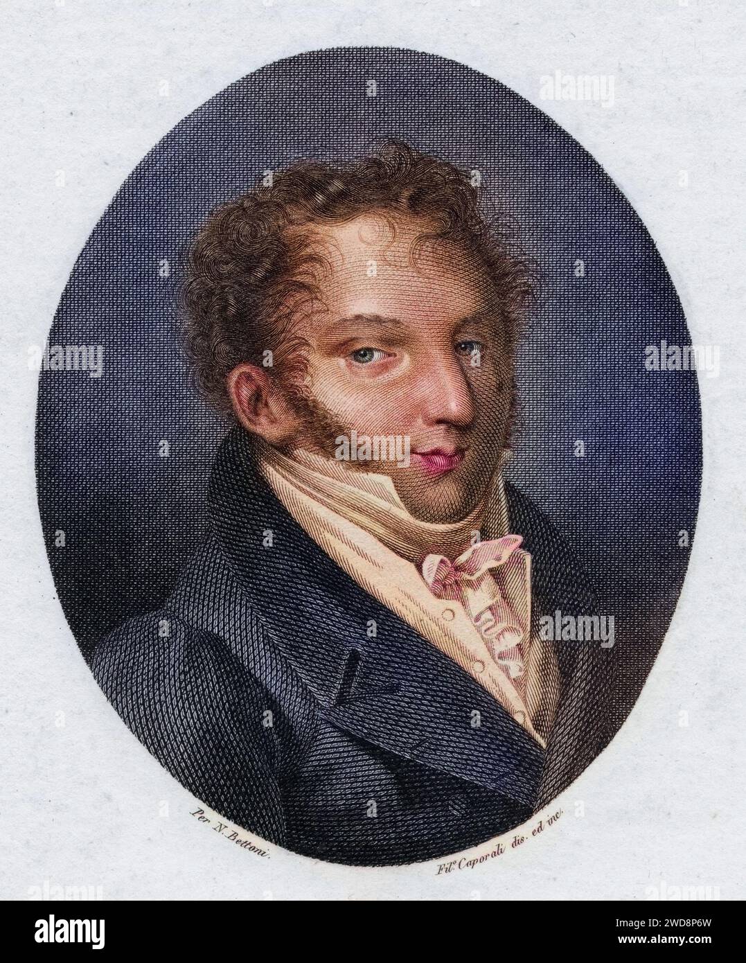 Gioacchino Antonio Rossini, 1792-1868. Italienischer Komponist, Historisch, digital restaurierte Reproduktion von einer Vorlage aus dem 19. Jahrhundert, Datum nicht angegeben Stockfoto