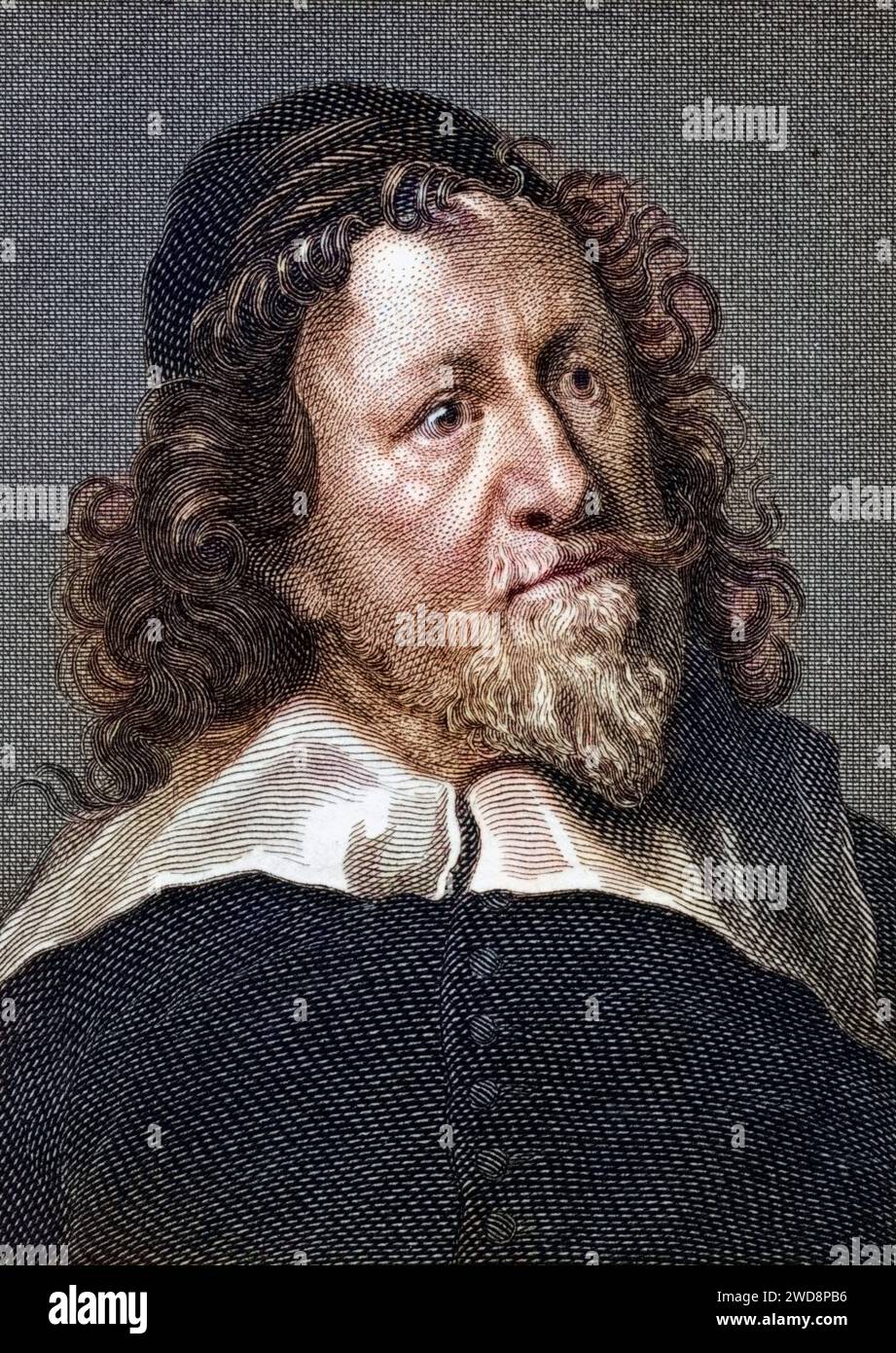 Inigo Jones, (1573–1652) war der erste bedeutende Architekt Englands in der frühen Neuzeit und der erste, der in seinen Gebäuden die vitruvianischen Regeln der Proportion und Symmetrie anwandte, Bühnenbildner, Historisch, digital restaurierte Reproduktion von einer Vorlage aus dem 19. Jahrhundert, Datum nicht angegeben Stockfoto