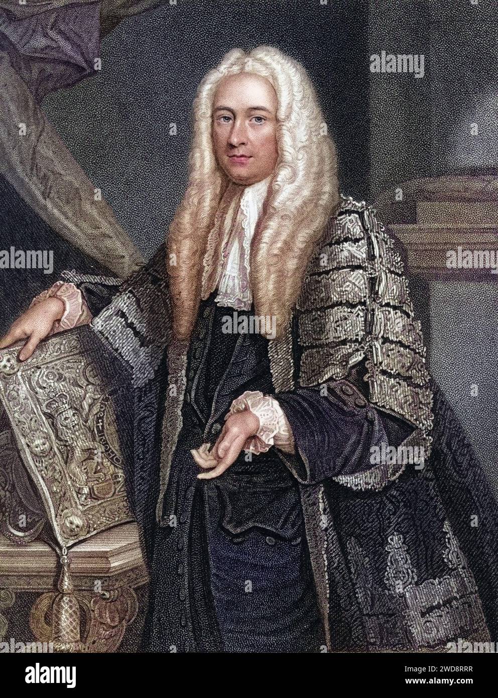 Philip Yorke, 1. Graf von Hardwicke, Viscount Royston, alias Baron Hardwicke von Hardwicke, 1690-1764, Historisch, digital restaurierte Reproduktion von einer Vorlage aus dem 19. Jahrhundert, Datum nicht angegeben Stockfoto