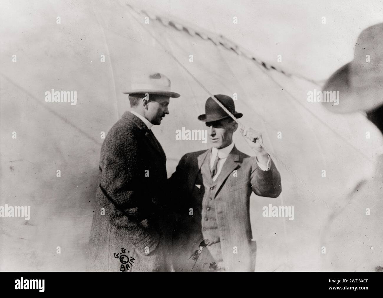 Allan Ryan & Wilbur Wright (Wright Brothers) um 1911 Stockfoto