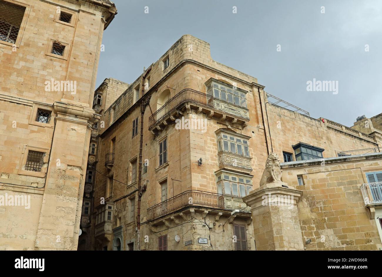9Historisches Löwendenkmal am Triq il-Lvant in Valletta Stockfoto