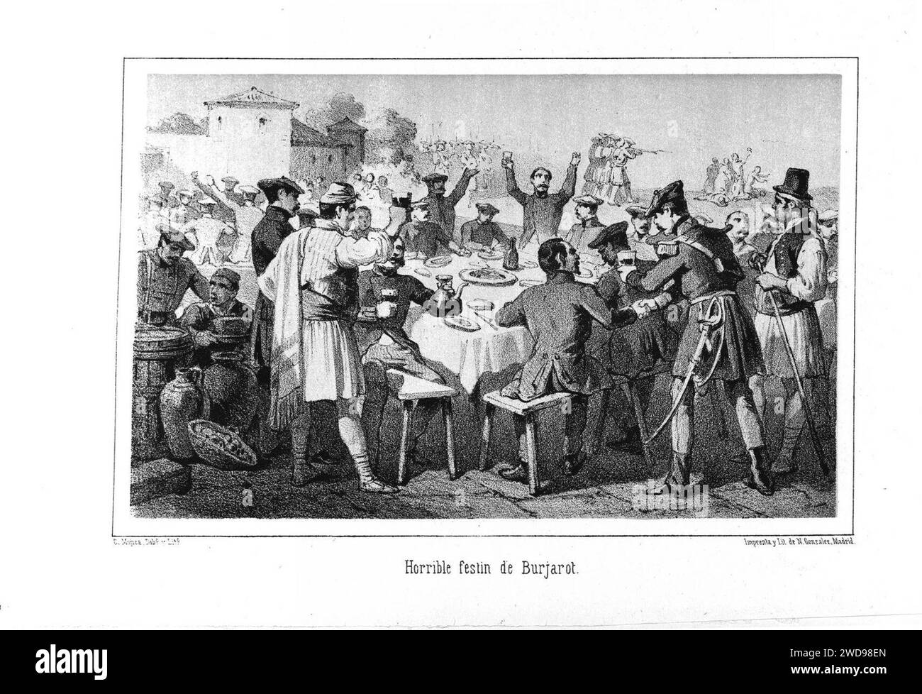 1871-1872, La estafeta de palacio (historia del último reinado), schreckliche festín de Burjarot. Stockfoto
