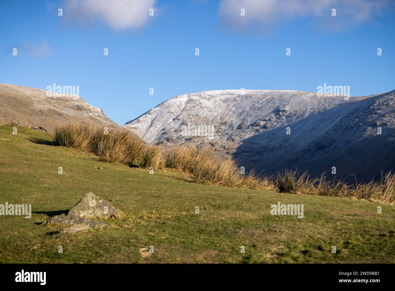 Blick von Helm Crag, Lake District, Cumbria, England, Großbritannien, GB, Europa. Stockfoto