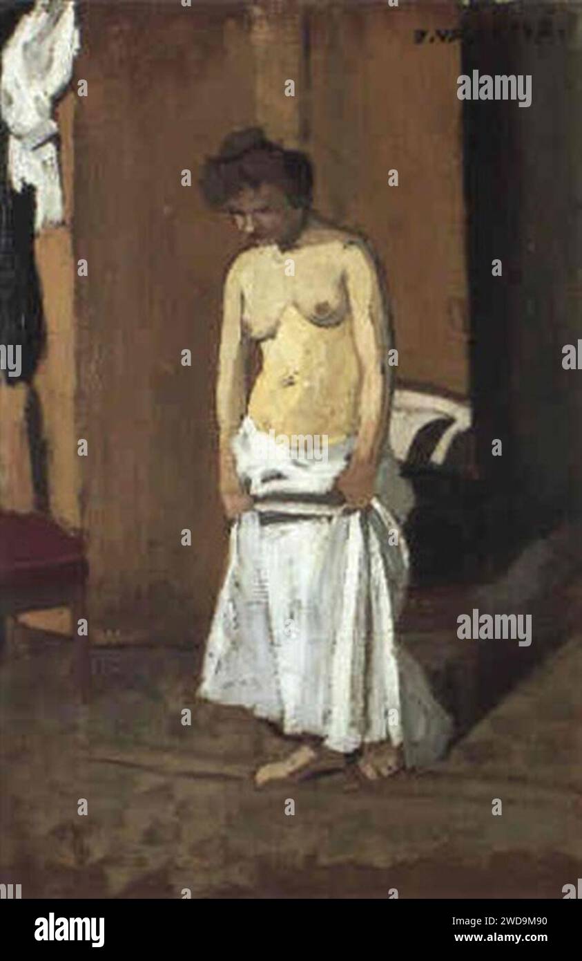 1904, flix-vallotton-modle--la-chemise-blanche. Stockfoto