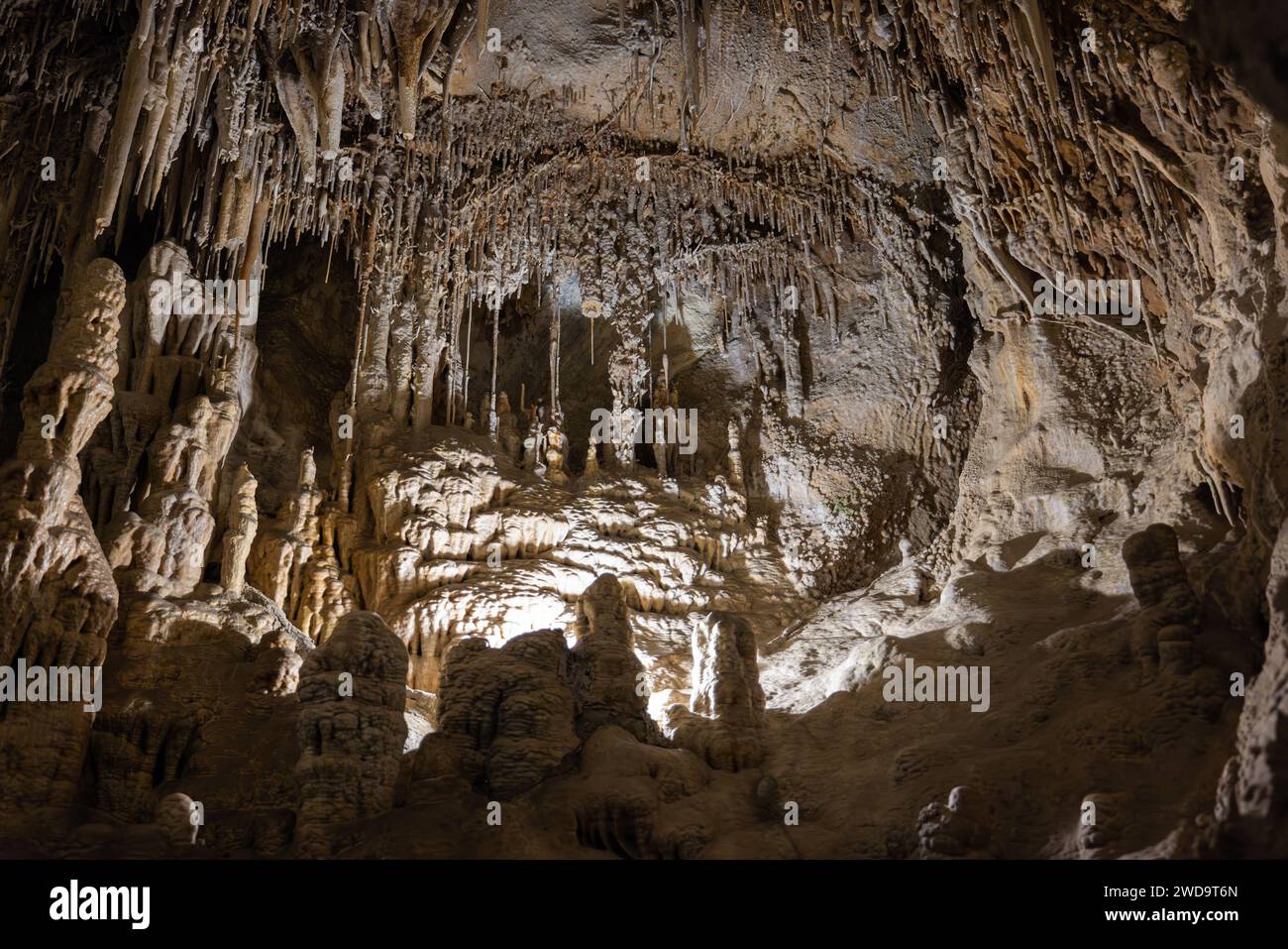 Felsformationen in den Lehman Caves im Great Basin National Park, Nevada Stockfoto