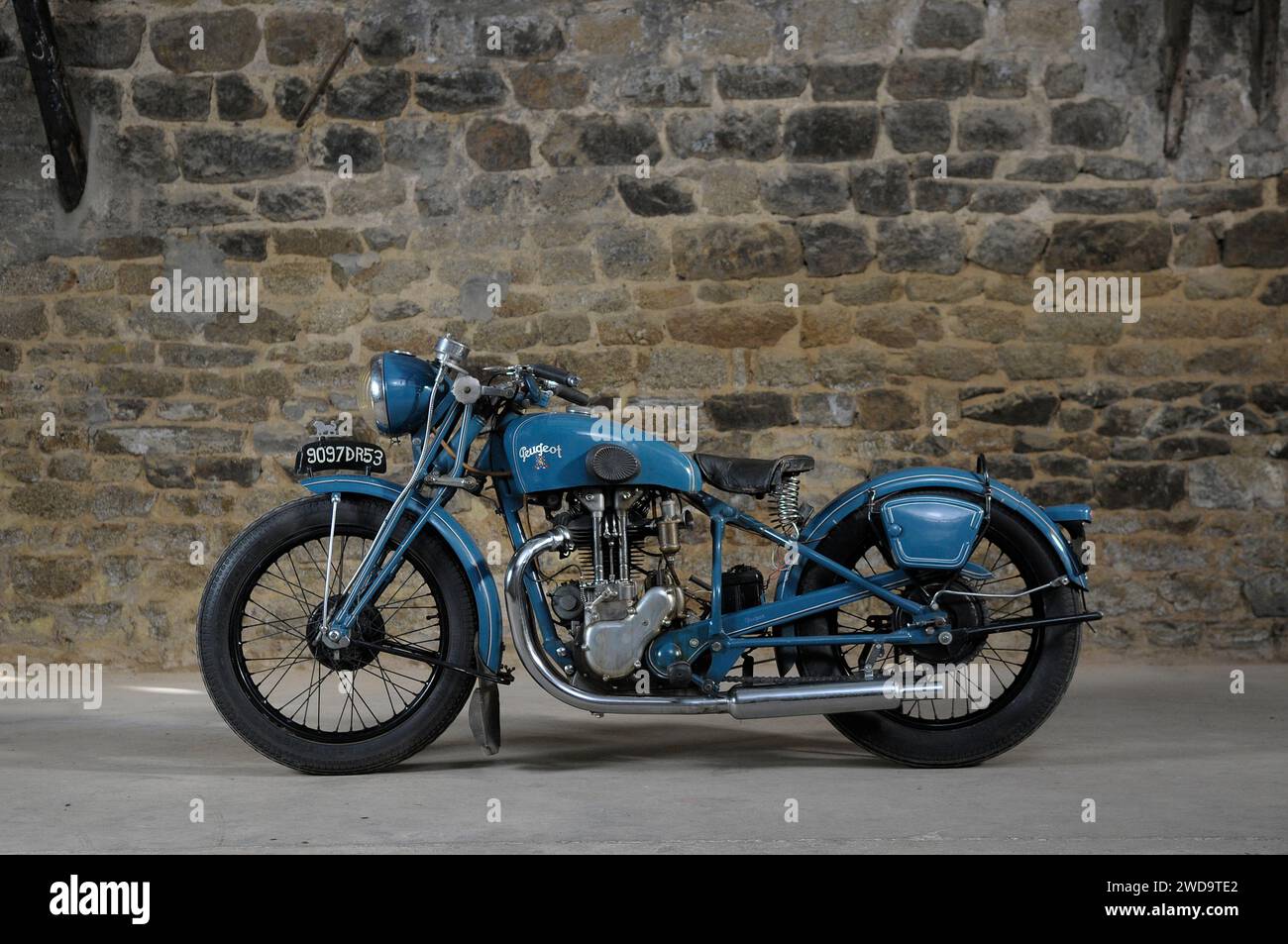 1939 Peugeot Typ P135 klassisches französisches Motorrad Stockfoto
