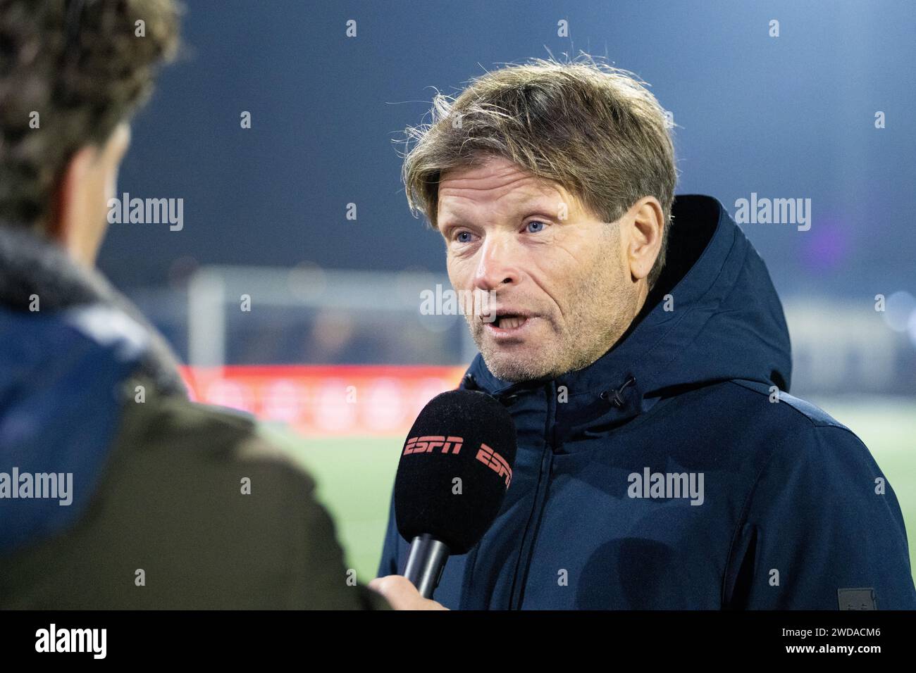 Eindhoven, Niederlande. Januar 2024. Eindhoven, 19.01.2024, Jan Louwers Stadium, Niederländisch Keukenkampioen divisie, Saison 2023/2024. FC Eindhoven - de Graafschap. Graafschap Coach Jan Vreman Credit: Pro Shots/Alamy Live News Stockfoto