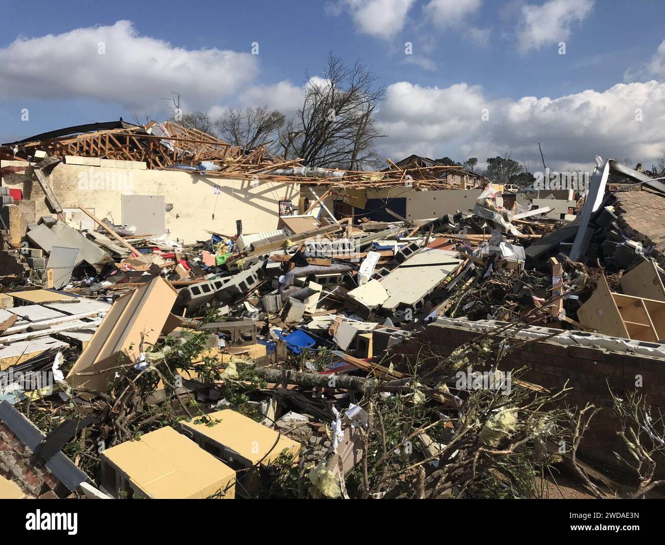 03.03.2020: Nashville Tennessee EF3 Tornado-Schaden 1. Stockfoto