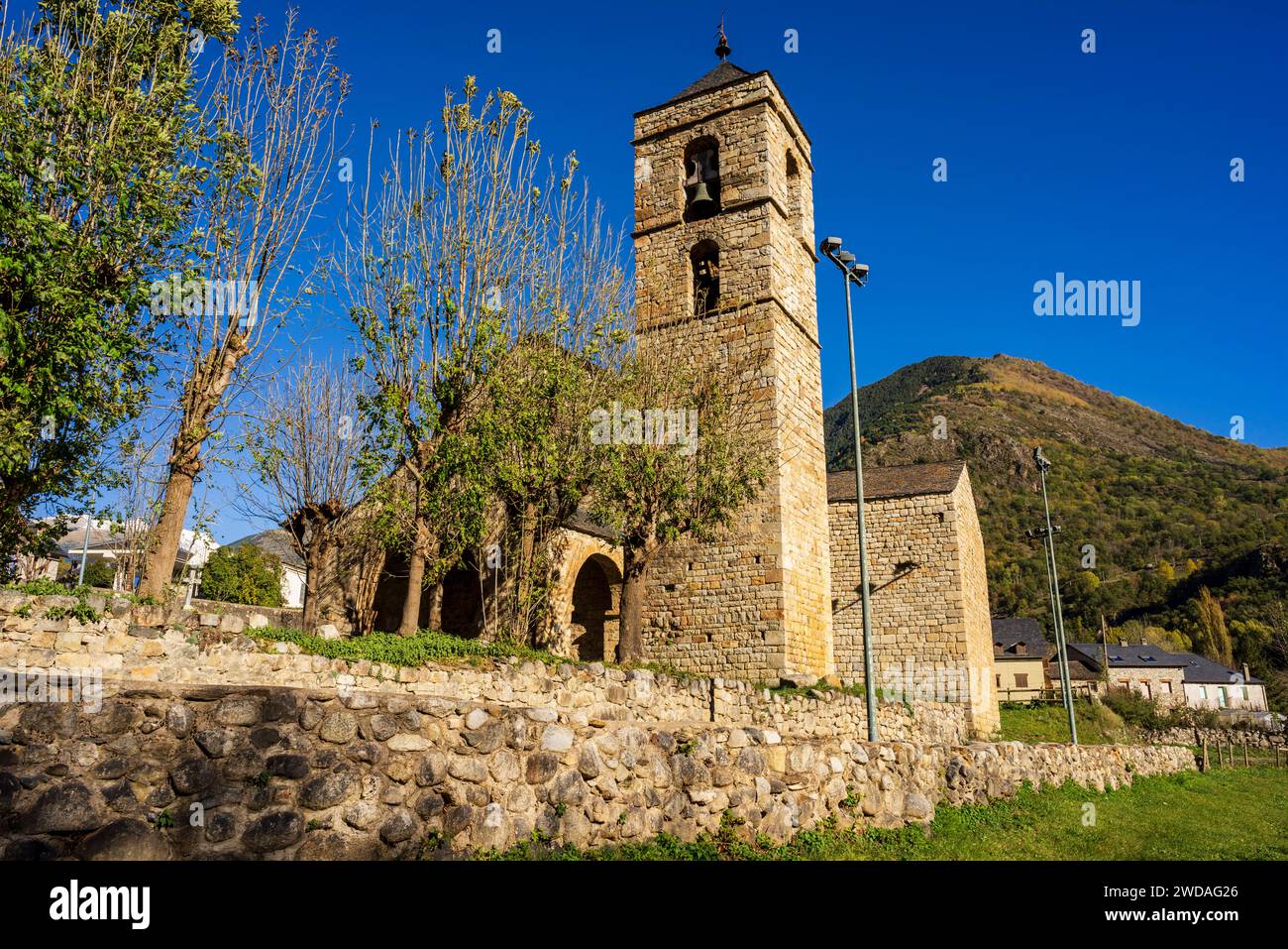 Sant Feliu de Barruera , Bohí-Tal (La Vall de Boí) Katalanische Region Alta Ribagorza, Provinz Lérida, Spanien Stockfoto