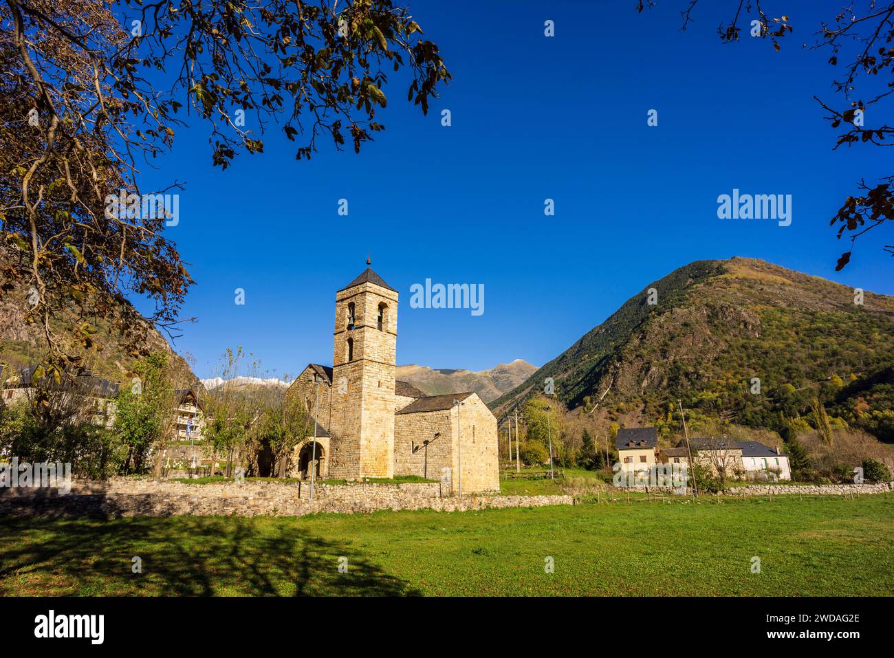Sant Feliu de Barruera , Bohí-Tal (La Vall de Boí) Katalanische Region Alta Ribagorza, Provinz Lérida, Spanien Stockfoto