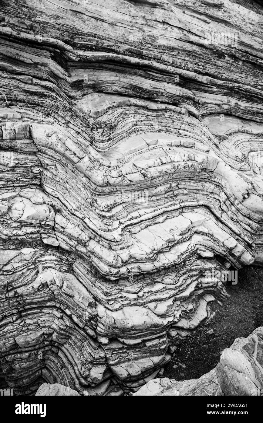 Foto von Ernst Tinaja und seiner sehr schönen Geologie. Big Bend National Park, Texas, USA. Stockfoto