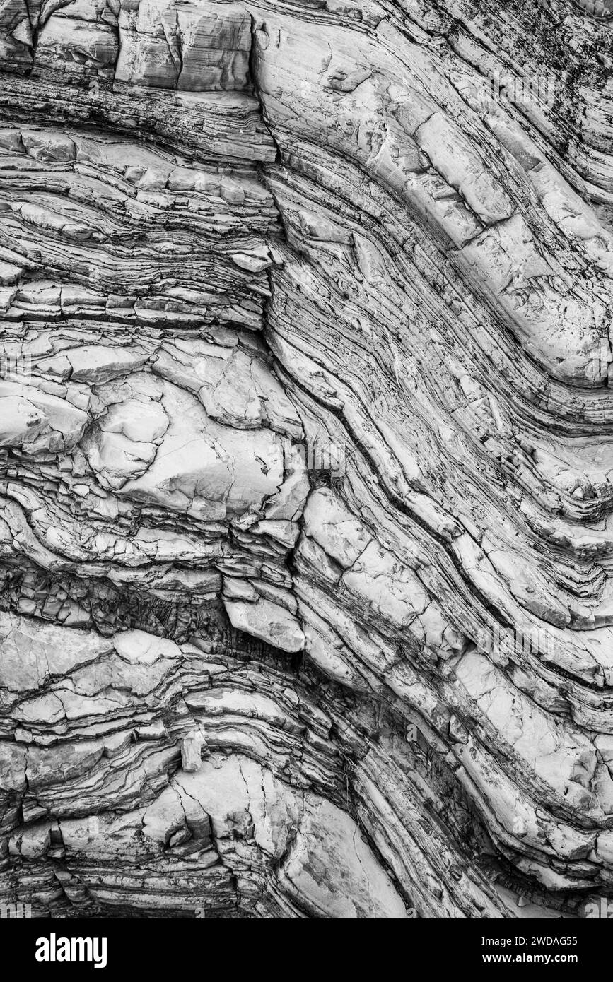 Foto von Ernst Tinaja und seiner sehr schönen Geologie. Big Bend National Park, Texas, USA. Stockfoto