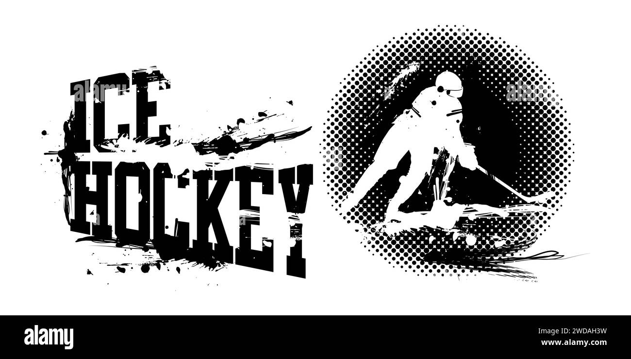 Eine Vektor-Illustration von Eishockey Männer Lacrosse Banner Stock Vektor