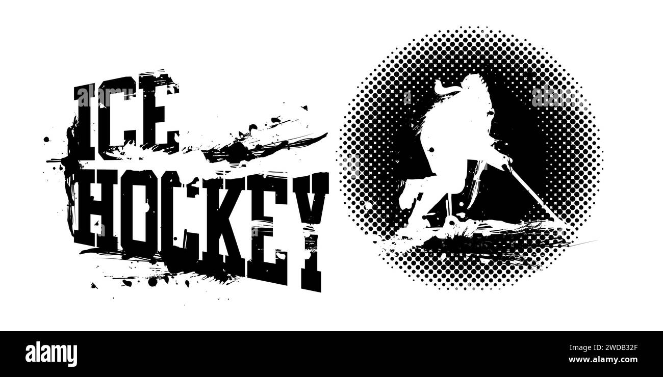 Eine Vektor-Illustration von Eishockey Lacrosse Banner Stock Vektor