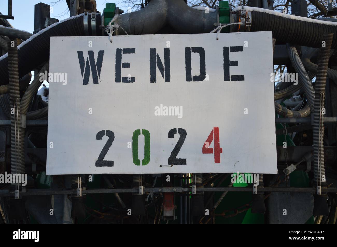 Berlin, Deutschland - 19. Januar 2024 - Demonstration von Truckern. (Foto: Markku Rainer Peltonen) Stockfoto