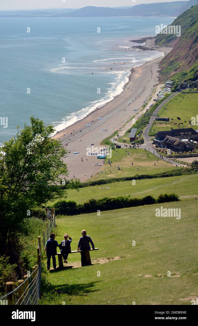 Branscombe Bay und Strand devon england Stockfoto