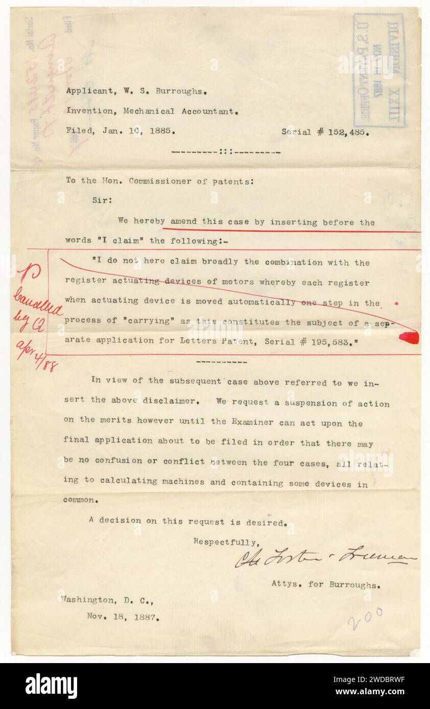 388116 - Rechenmaschine - William S. Burroughs - Stockfoto