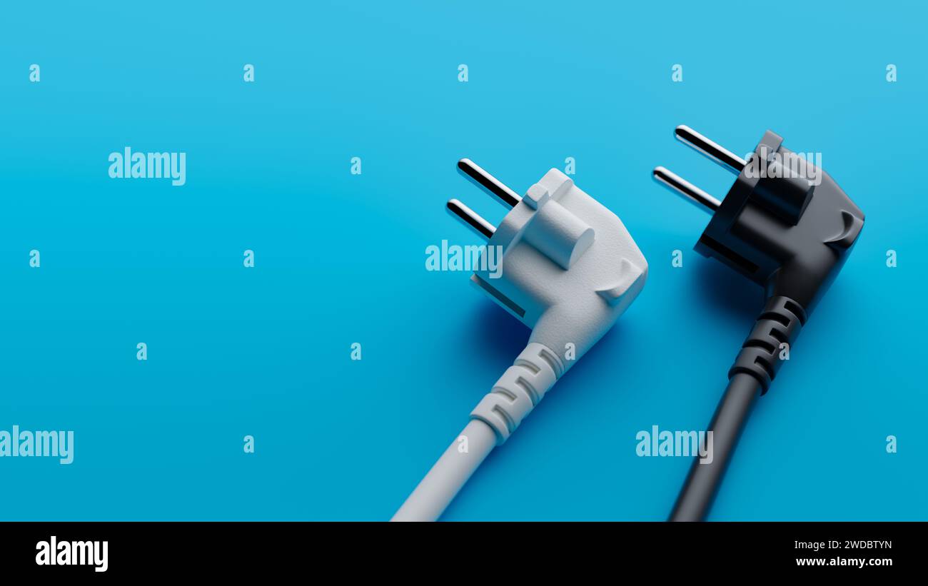Koreanischer Standard-elektrischer Stecker, 3D-Rendering Stockfoto