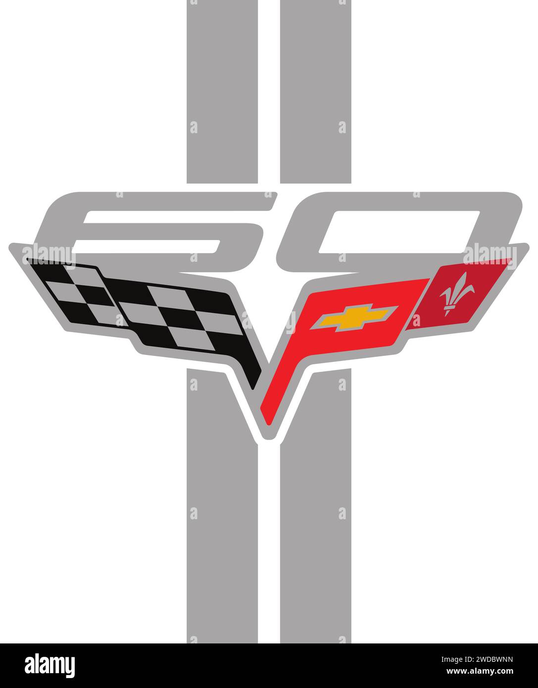 2013 Chevrolet Corvette Car Logo Stock Vektor