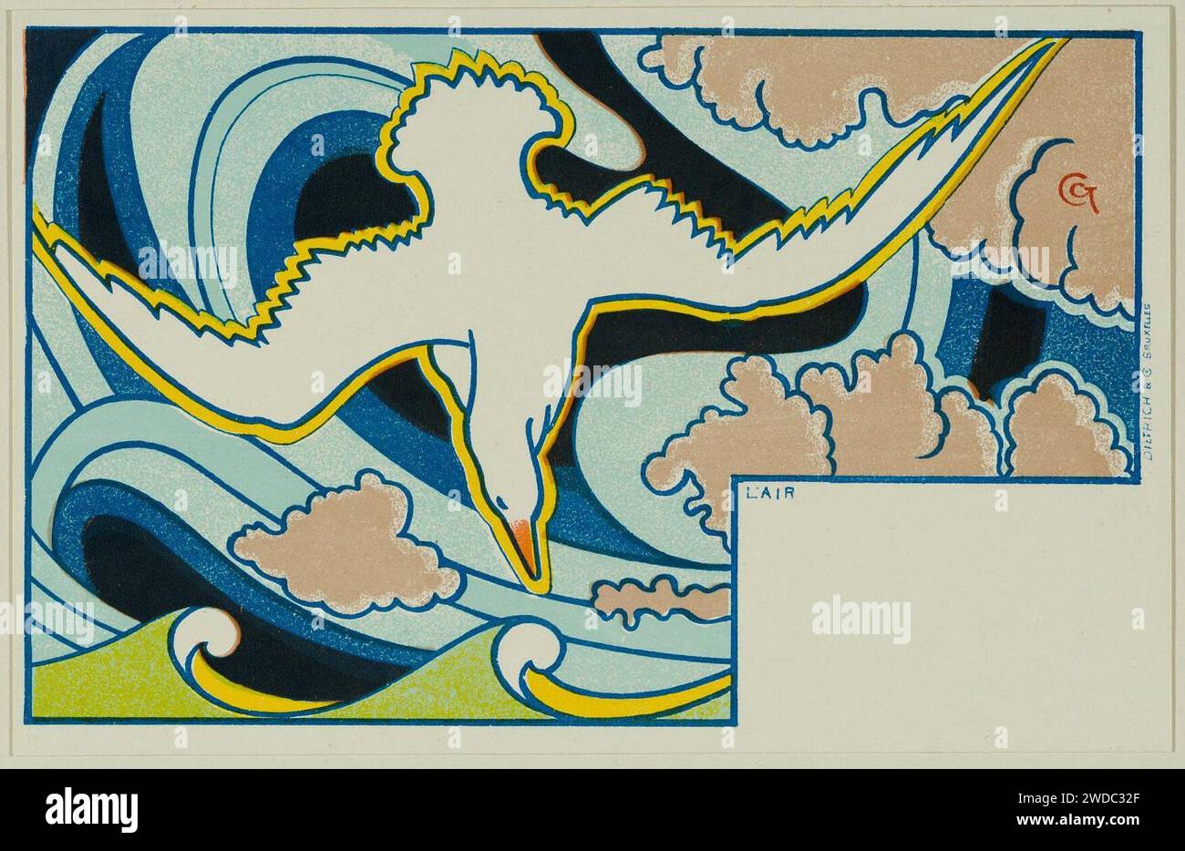 Gisbert Combaz – Postkarte für Element Air1. Stockfoto