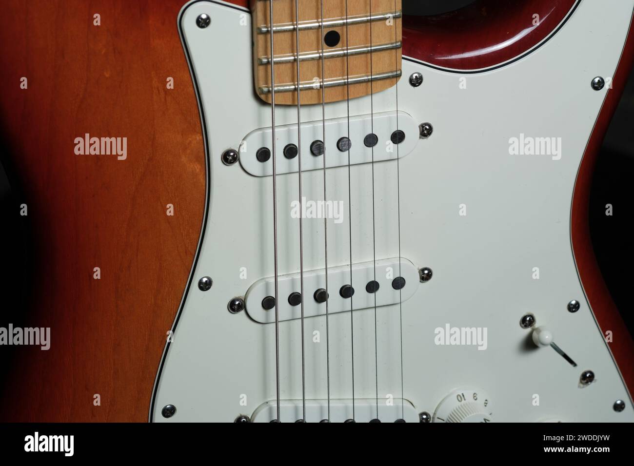 Elektrische Gitarre im Stratocaster-Stil Stockfoto