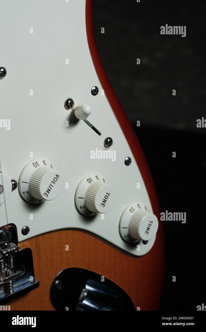Elektrische Gitarre im Stratocaster-Stil Stockfoto