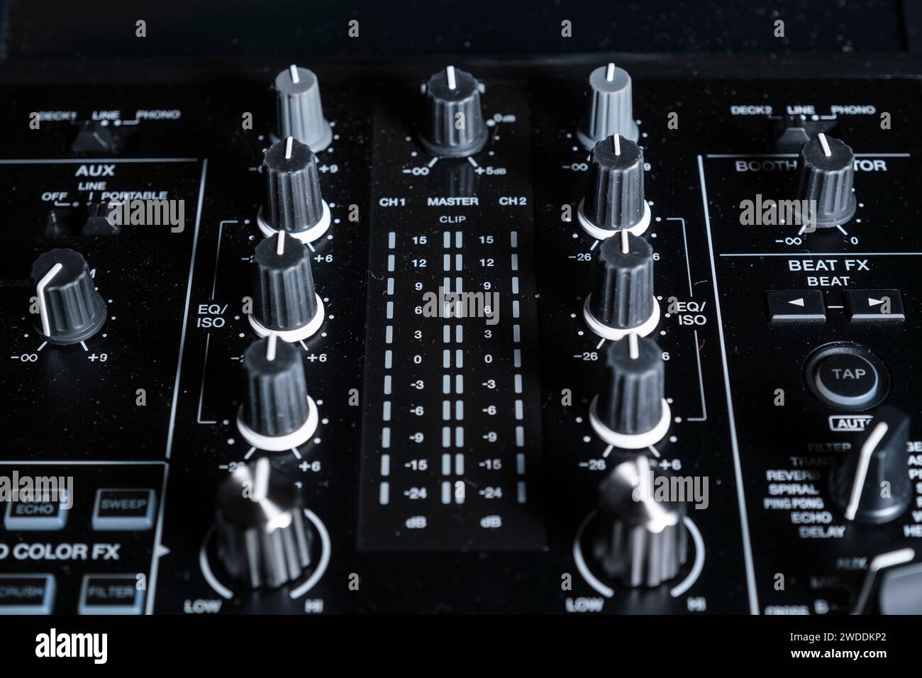 Details zur DJ-Ausrüstung Stockfoto