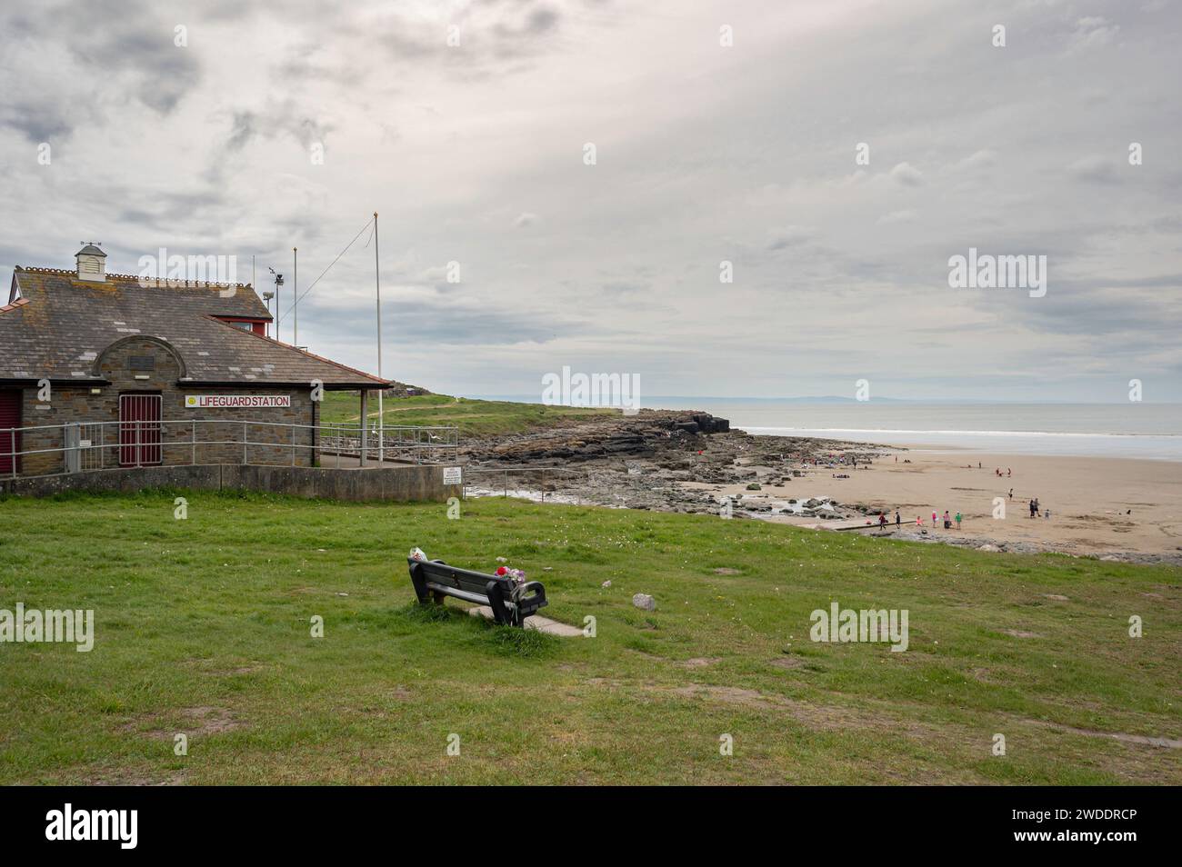 Rest Bay, ein wunderschöner Strand in Porthcawl, Südwales. Stockfoto