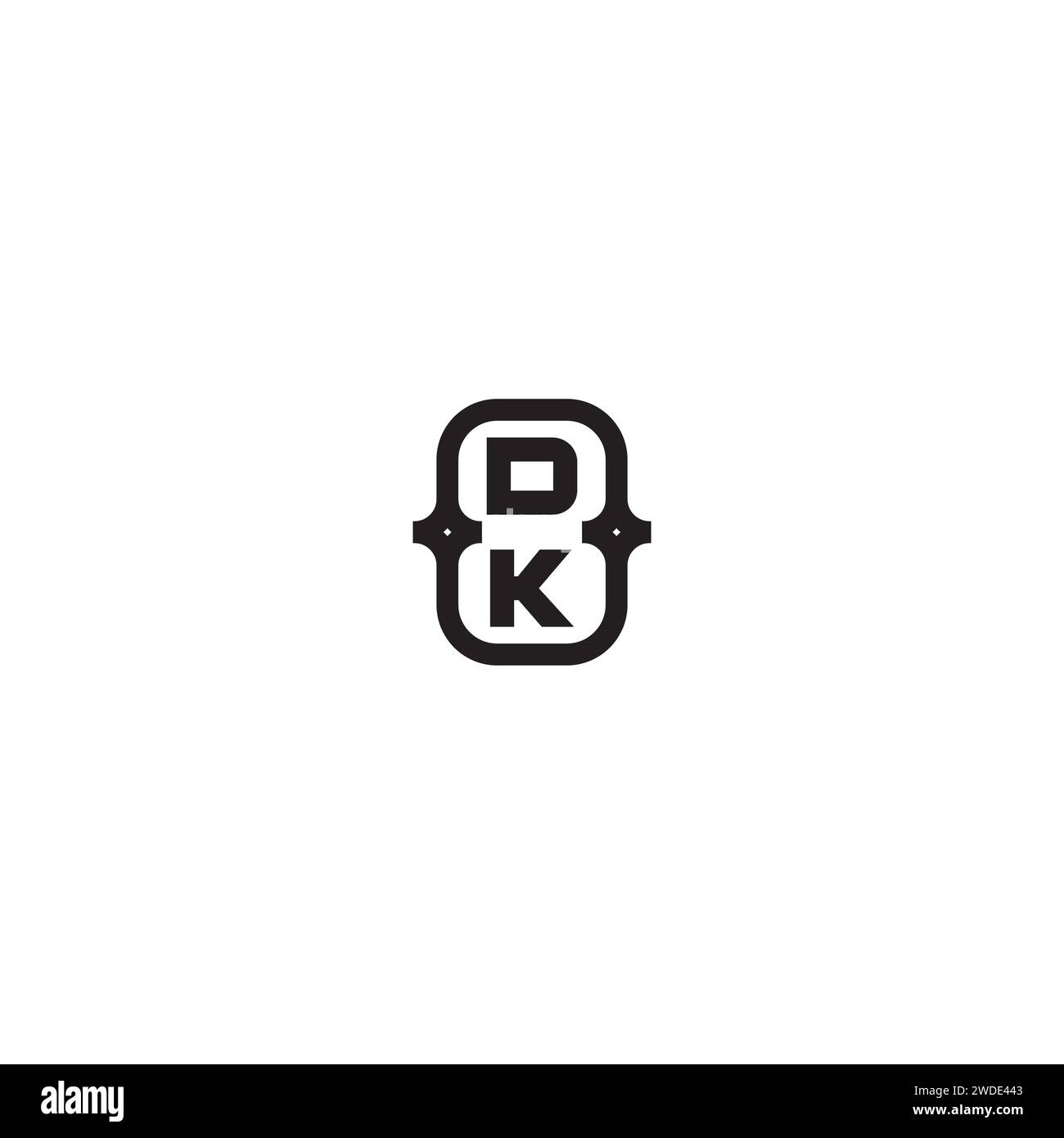 DK Line bold-Konzept in hochwertigem, professionellem Design, das auf allen Druckmedien gut gedruckt wird Stock Vektor