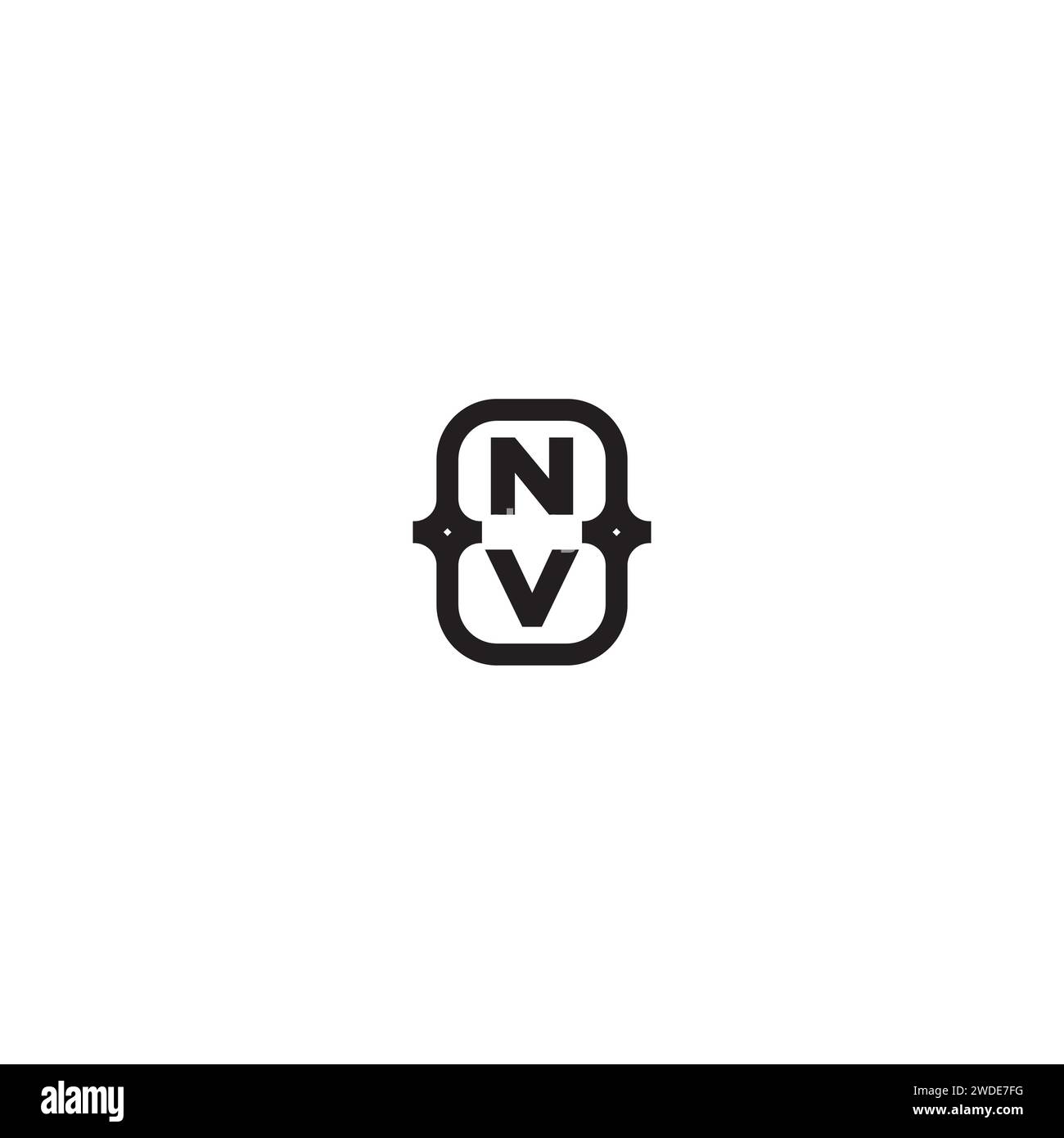 NV Line bold-Konzept in hochwertigem, professionellem Design, das auf allen Druckmedien gut gedruckt wird Stock Vektor