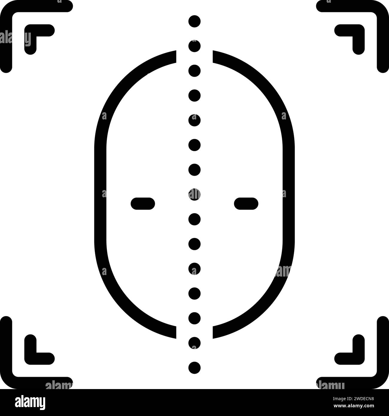 Symbol für Gesichtserkennung, Gesicht Stock Vektor