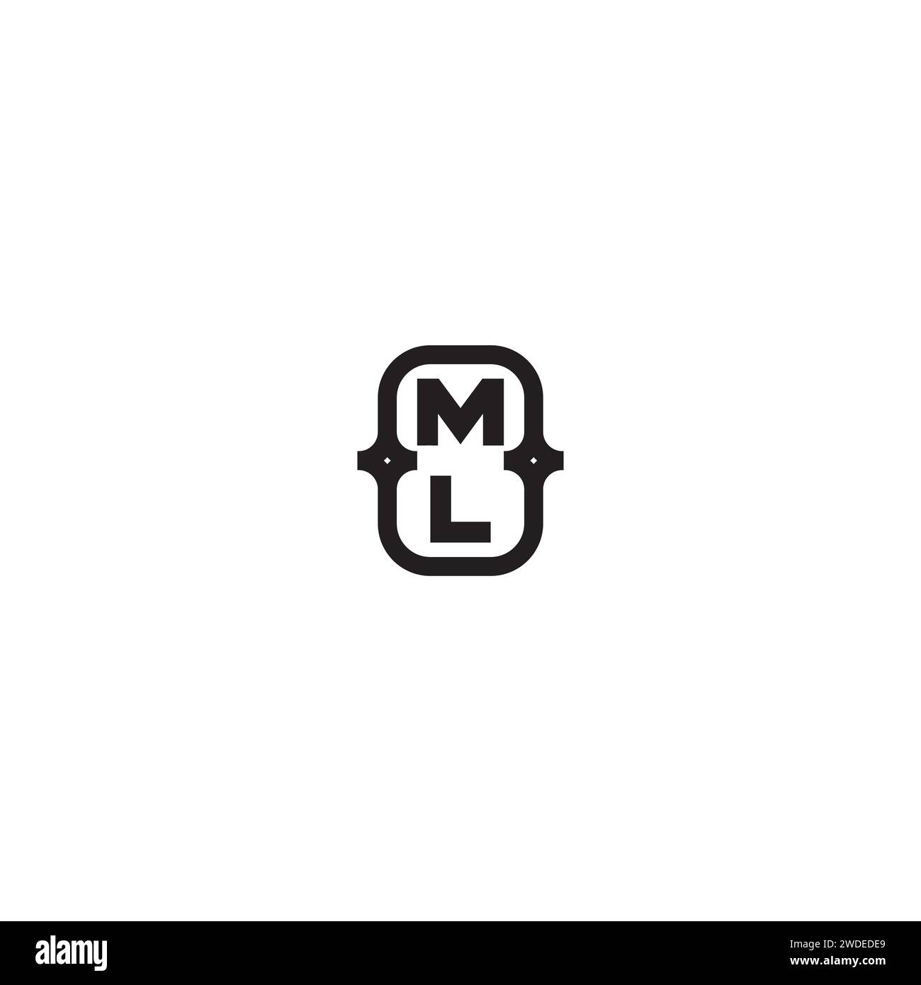 ML Line bold-Konzept in hochwertigem, professionellem Design, das auf allen Druckmedien gut gedruckt wird Stock Vektor