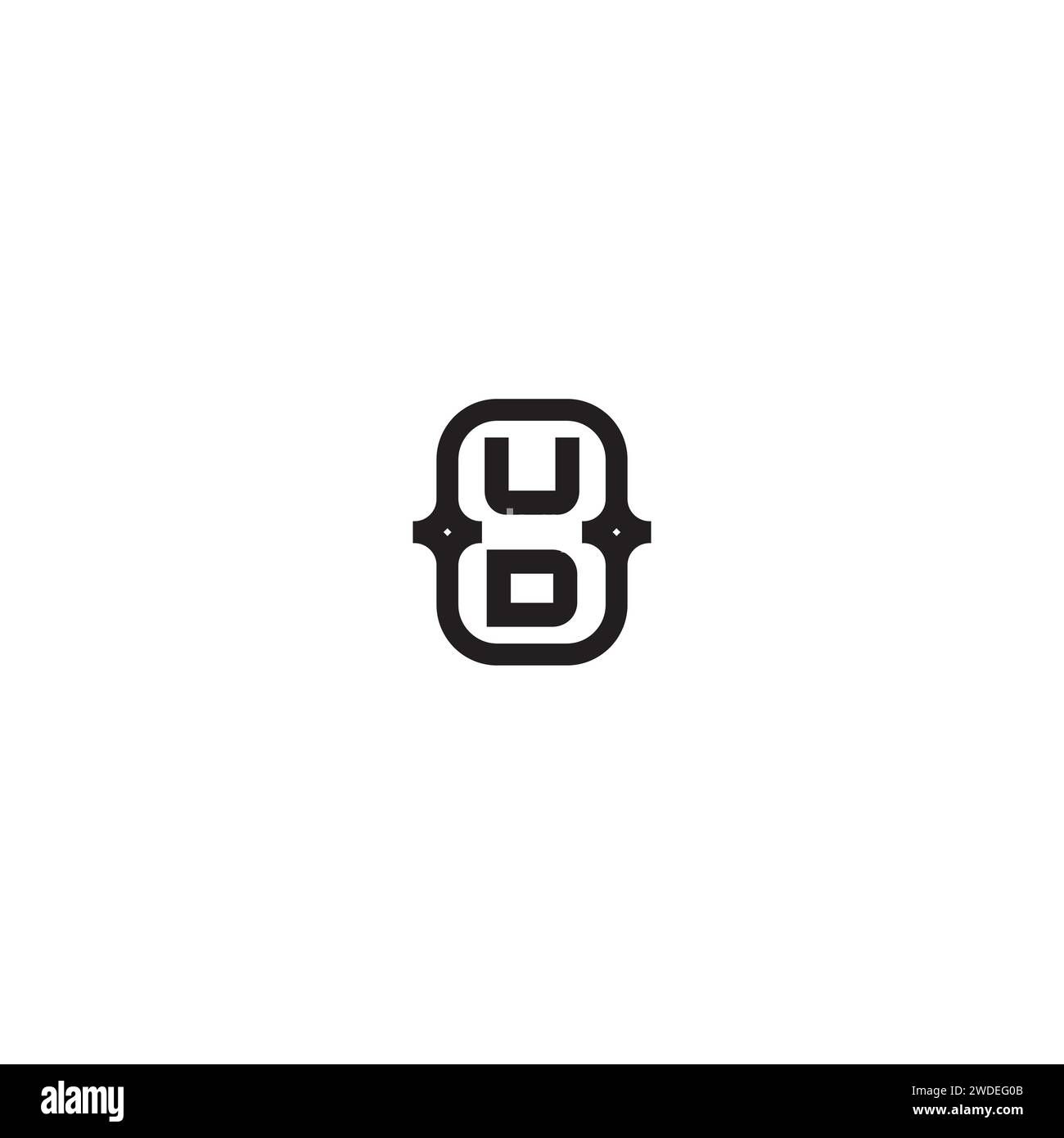 UD Line bold-Konzept in hochwertigem, professionellem Design, das auf allen Druckmedien gut gedruckt wird Stock Vektor