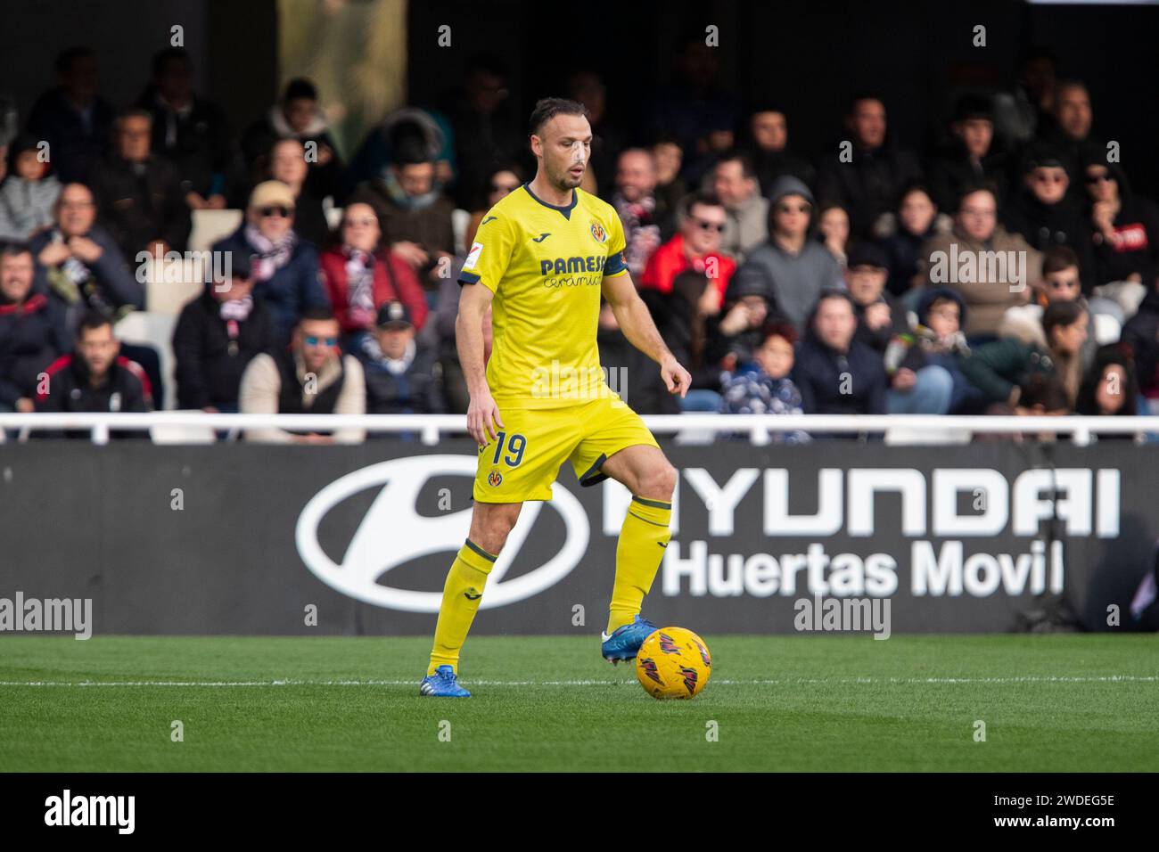 Pablo Iñiguez DE HEREDIA LARRAZ spanischer Verteidiger von Villarreal CF B, während des Spiels FC Cartagena gegen Villarreal CF, Hypermotion League, Zweiter Stockfoto