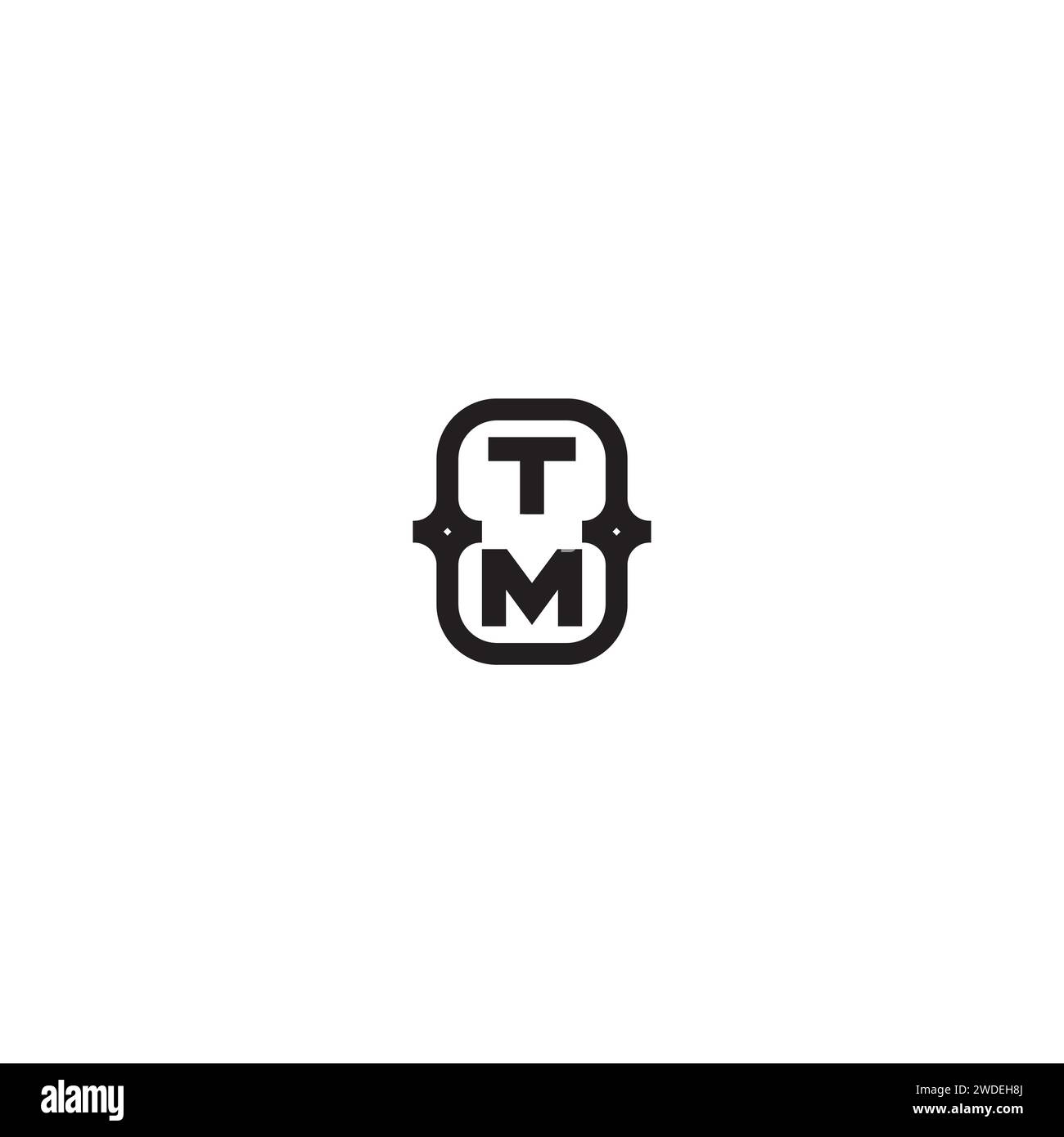 TM Line bold Konzept in hochwertigem, professionellem Design, das auf allen Druckmedien gut gedruckt werden kann Stock Vektor