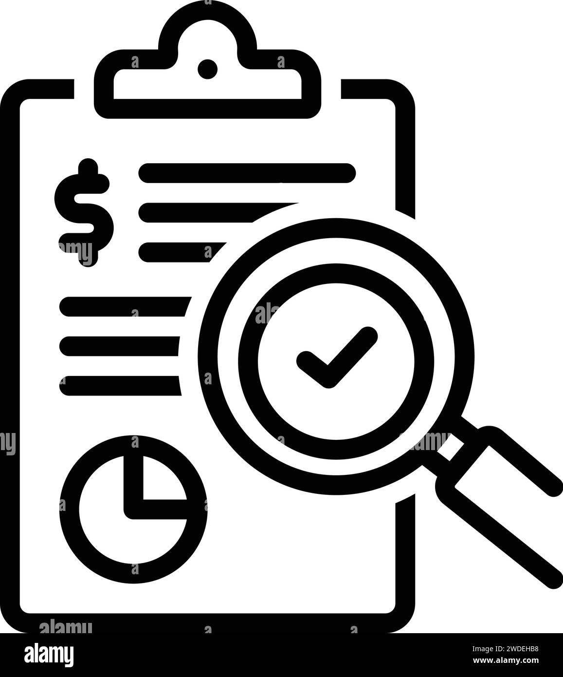 Symbol für Finanzprüfung, Finanzprüfung Stock Vektor