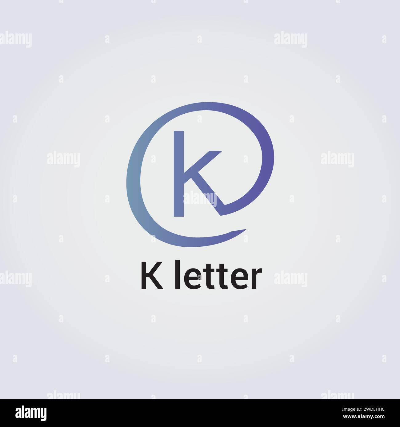 K Letter Icon Design Single isoliertes Logo Design Marke Corporate Identity verschiedene Farben editierbare Vorlage Vektor Monogramm Emblem Illustration Stock Vektor