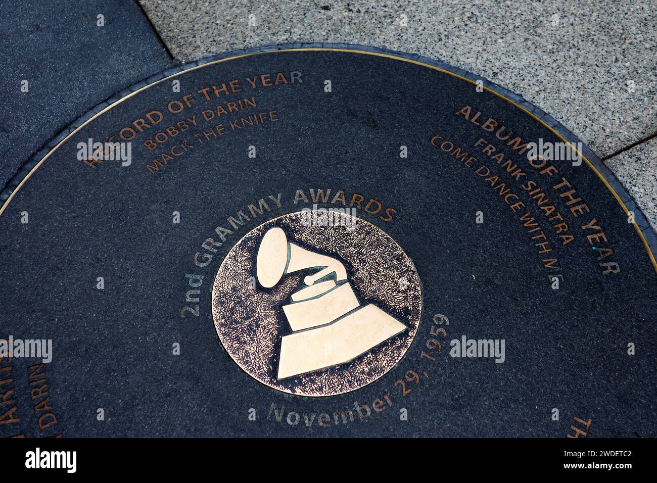 Los Angeles, Kalifornien: The Grammy Walk of Fame - 2. Grammy Awards 1960: BOBBY DARIN und FRANK SINATRA Stockfoto