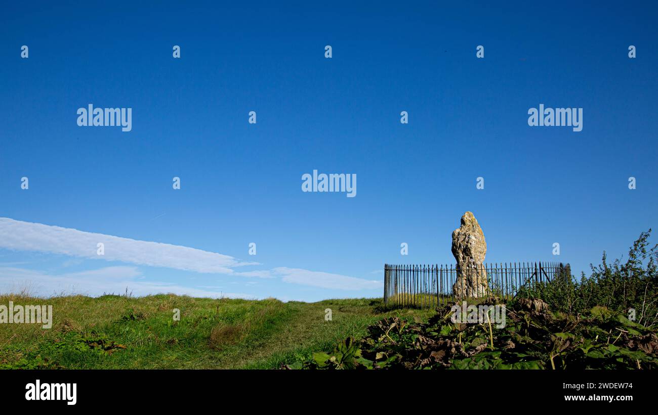 King Stone, Rollright Stones megalithisches Monument in Little Rollright bei Chipping Norton, Oxfordshire, England Stockfoto
