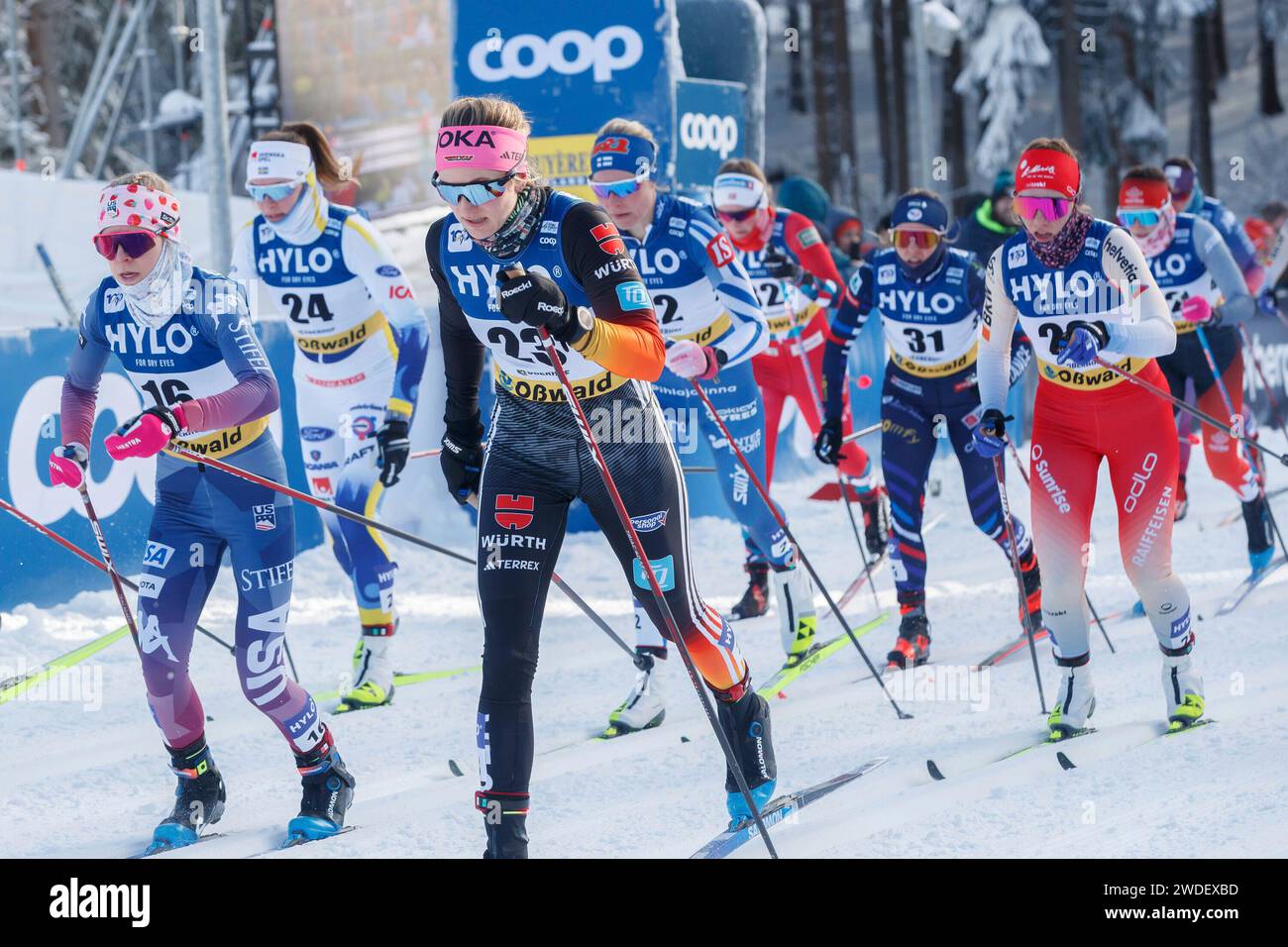 Oberhof, Deutschland. Januar 2024. Laura Gimmler (GER, Deutschland) am Birx-Steig, 20.01.2024, Oberhof (Deutschland), FIS Cross Country World Cup Oberhof 2024 Credit: dpa/Alamy Live News Stockfoto