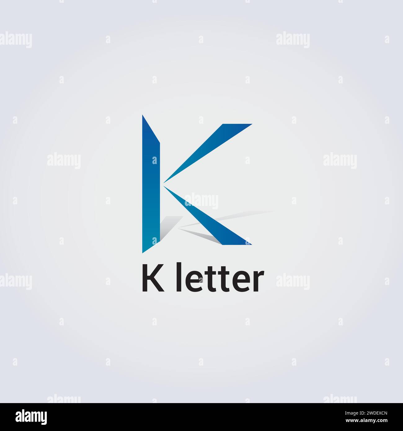 K Letter Icon Design Single isoliertes Logo Design Marke Corporate Identity verschiedene Farben editierbare Vorlage Vektor Monogramm Emblem Illustration Stock Vektor