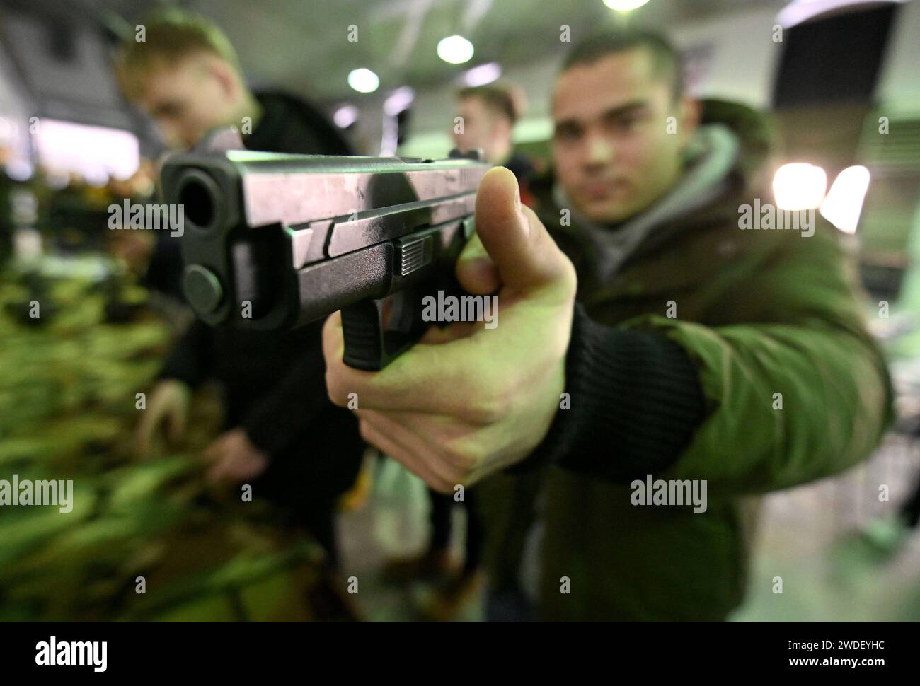 Zagreb, Kroatien. Januar 2024. Tag der offenen Tür der kroatischen Militärakademie Dr. Franjo Tudjman, in Zagreb, Kroatien, am 20. Januar 2024. Foto: Marko Lukinic/PIXSELL Credit: Pixsell/Alamy Live News Stockfoto