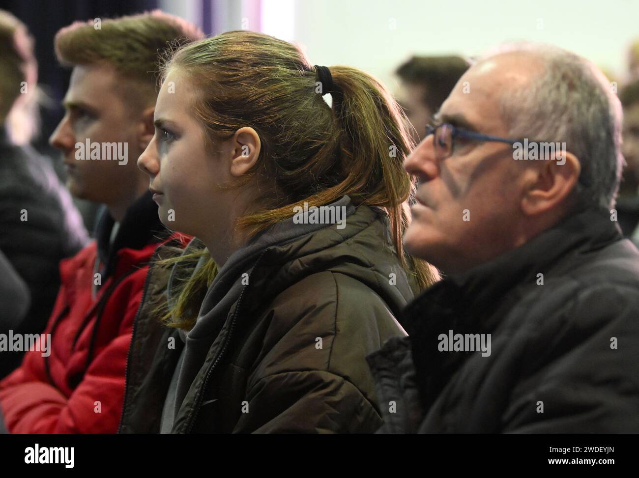 Zagreb, Kroatien. Januar 2024. Tag der offenen Tür der kroatischen Militärakademie Dr. Franjo Tudjman, in Zagreb, Kroatien, am 20. Januar 2024. Foto: Marko Lukinic/PIXSELL Credit: Pixsell/Alamy Live News Stockfoto